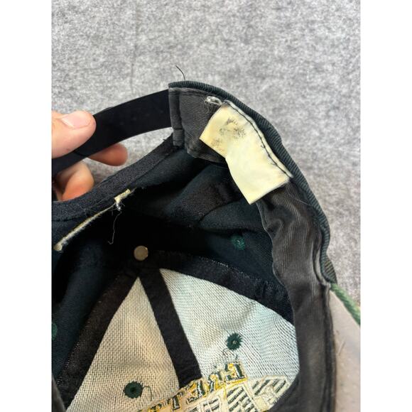 VINTAGE 90s NFL Green Bay Packers Brett Favre 4 Hat Cap Mens Black Snapback - Picture 6 of 6